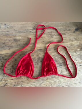 Surf Gypsy Red Triangle Bikini Top